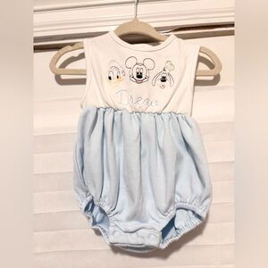 Smocked “Drew” Disney Sweet White Baby Outfit